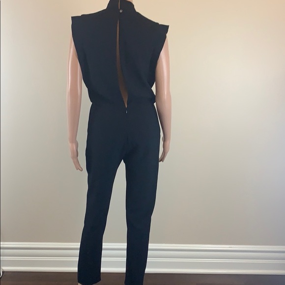 IRO black loco v-neck jumpsuit with scalloped edge - Picture 9 of 10